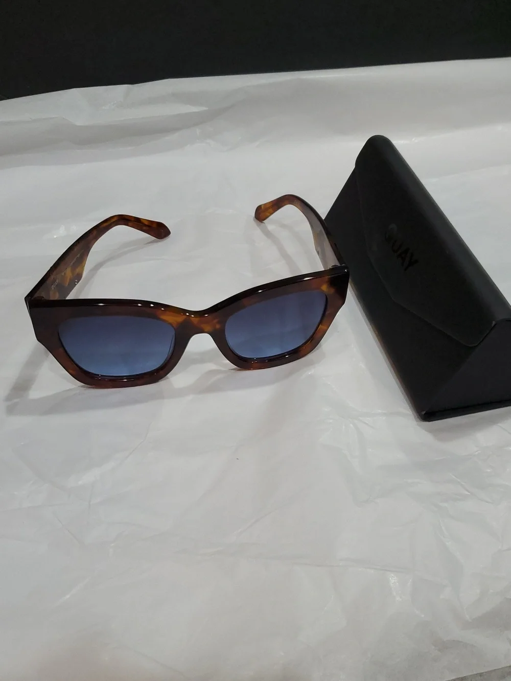 Quay Australia By The Way brown tortoiseshell fade lenses Oversized Sunglasses